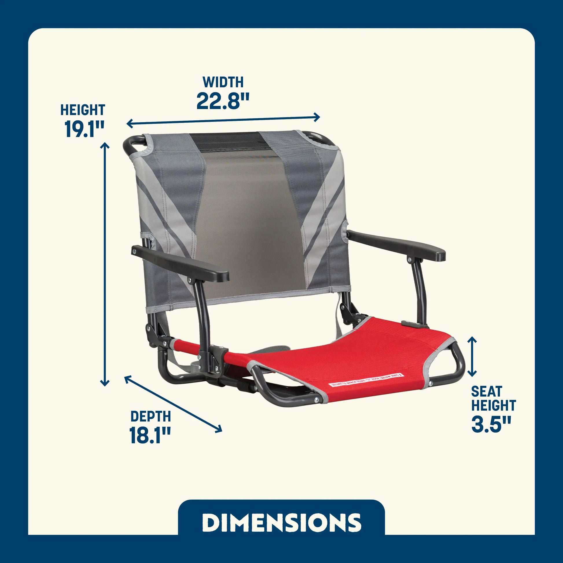 Big Comfort Stadium Chair™ with Armrests